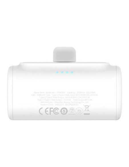 Powerbank Baseus Compact 5000Mah Usb-C (Biały)