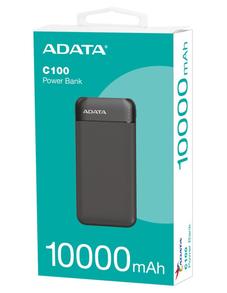 Adata C100 Litowo-Polimerowy (Lipo) 10000 Mah Czarny
