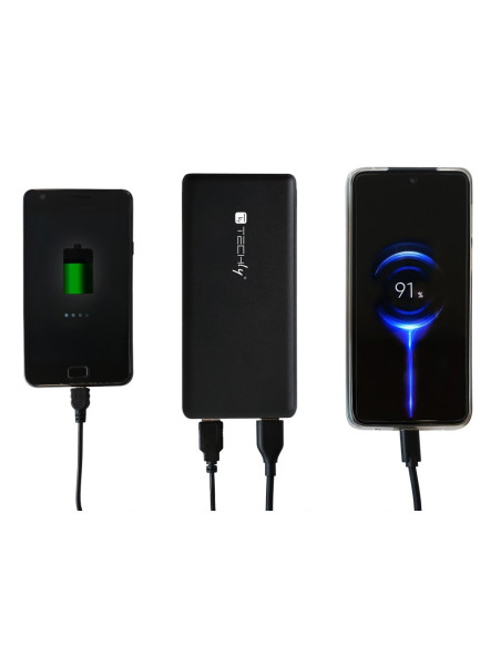Techly I-Charge-10000 Bank Mocy Litowo-Polimerowy (Lipo) 10000 Mah Czarny