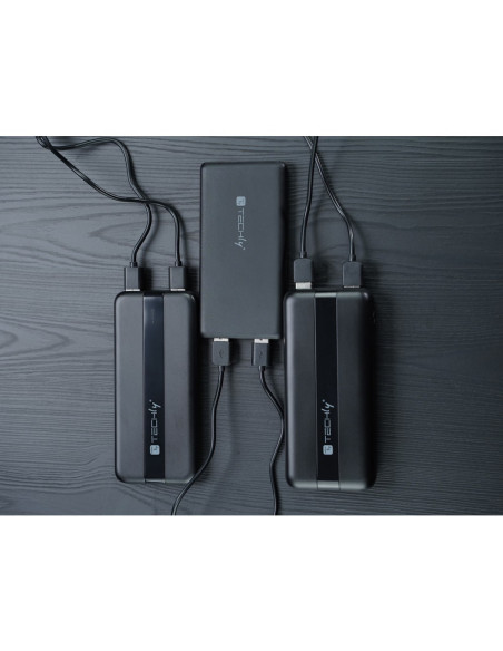 Techly I-Charge-10000 Bank Mocy Litowo-Polimerowy (Lipo) 10000 Mah Czarny