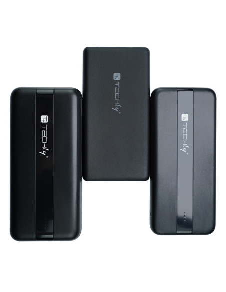 Techly I-Charge-10000 Bank Mocy Litowo-Polimerowy (Lipo) 10000 Mah Czarny