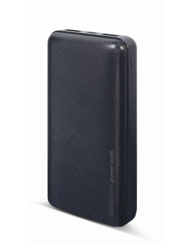Gembird Powerbank 20000 Mah 2X Usb, Czarny