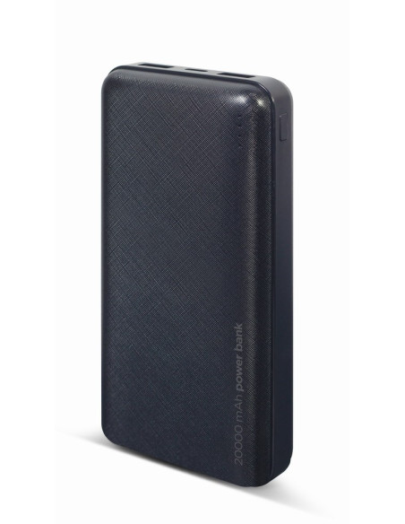 Gembird Powerbank 20000 Mah 2X Usb, Czarny