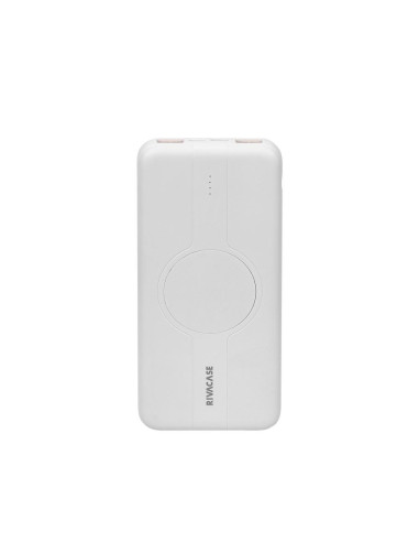 Rivacase Powerbank 10.000 Mah Usb-C 20W + Qi 10W, 1X We/Wy Usb-C 20W, 2X Usb-A Qc18W, Wejście Micro-Usb,Indukcja Qi 10W,Biały