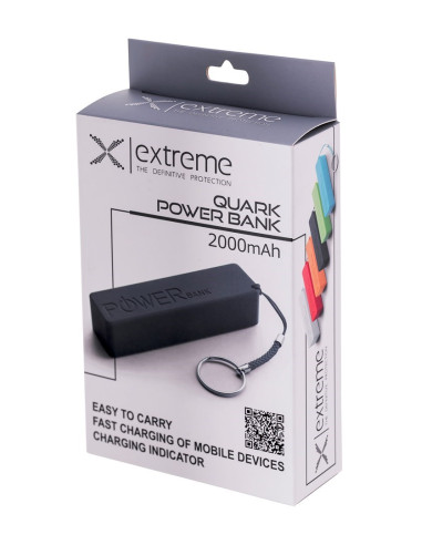Esperanza Power Bank 2000Mah Quark Czarny Xmp101K