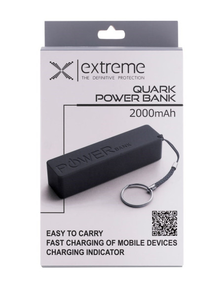 Esperanza Power Bank 2000Mah Quark Czarny Xmp101K