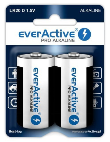 Zestaw Baterii Alkaliczne Everactive Evlr20-Pro (X 2)