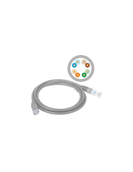 Patchcord Utp A-Lan Kku5Sza3 (Rj45 - Rj45   3M  Utp  Kat. 5E  Kolor Szary)