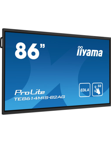 Iiyama Prolite Te8614Mis-B2Ag Płaski Panel Digital Signage 2,18 M (86") Lcd Wi-Fi 435 Cd/M2 4K Ultra Hd Czarny Ekran Dotykowy Pr
