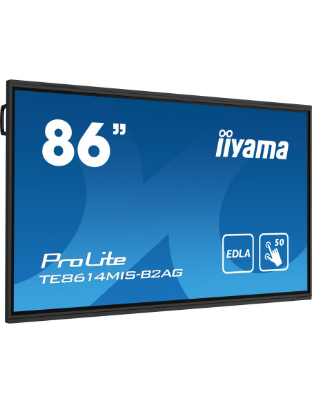 Iiyama Prolite Te8614Mis-B2Ag Płaski Panel Digital Signage 2,18 M (86") Lcd Wi-Fi 435 Cd/M2 4K Ultra Hd Czarny Ekran Dotykowy Pr