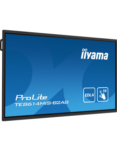 Iiyama Prolite Te8614Mis-B2Ag Płaski Panel Digital Signage 2,18 M (86") Lcd Wi-Fi 435 Cd/M2 4K Ultra Hd Czarny Ekran Dotykowy Pr