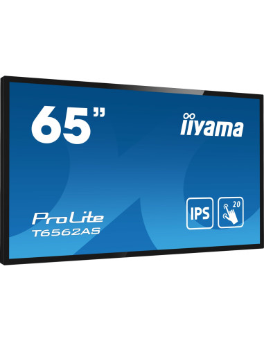 Monitor Iiyama T6562As-B1 4K Uhd Lcd 65Inch 20 Points Pcap 500Cd/M2 1200:1 3840X2160 Ag Rs232C 16Gb Emmc 2Gb Ram