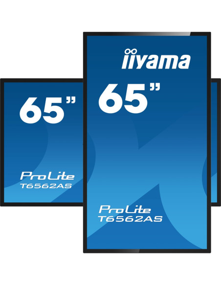 Monitor Iiyama T6562As-B1 4K Uhd Lcd 65Inch 20 Points Pcap 500Cd/M2 1200:1 3840X2160 Ag Rs232C 16Gb Emmc 2Gb Ram