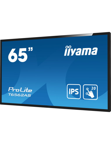 Monitor Iiyama T6562As-B1 4K Uhd Lcd 65Inch 20 Points Pcap 500Cd/M2 1200:1 3840X2160 Ag Rs232C 16Gb Emmc 2Gb Ram