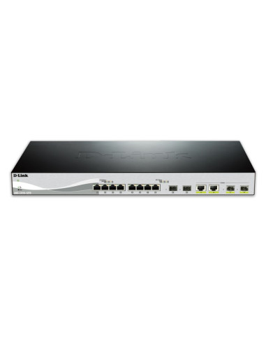 D-Link Dxs-1210-12Tc/E Łącza Sieciowe Zarządzany L2 10G Ethernet (100/1000/10000) 1U Czarny, Srebrny