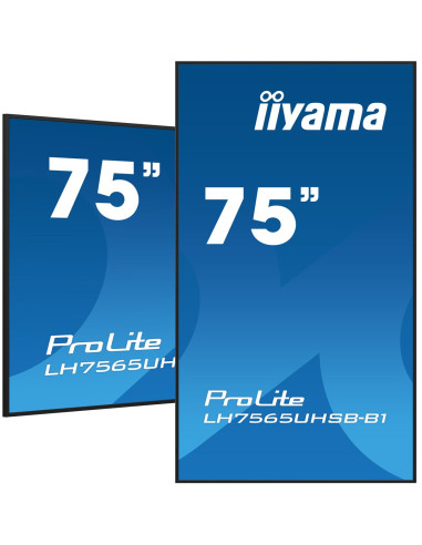 Iiyama Lh7575Uhs-B1Ag Signage Display Płaski Panel Digital Signage 190,5 Cm (75") Lcd Wi-Fi 500 Cd/M2 4K Ultra Hd Czarny Proceso