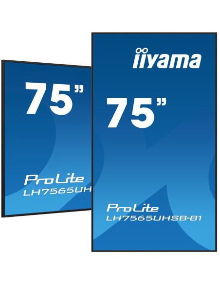 Iiyama Lh7575Uhs-B1Ag Signage Display Płaski Panel Digital Signage 190,5 Cm (75") Lcd Wi-Fi 500 Cd/M2 4K Ultra Hd Czarny Proceso