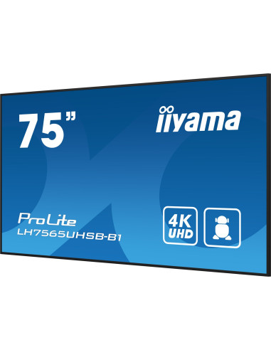 Iiyama Lh7575Uhs-B1Ag Signage Display Płaski Panel Digital Signage 190,5 Cm (75") Lcd Wi-Fi 500 Cd/M2 4K Ultra Hd Czarny Proceso