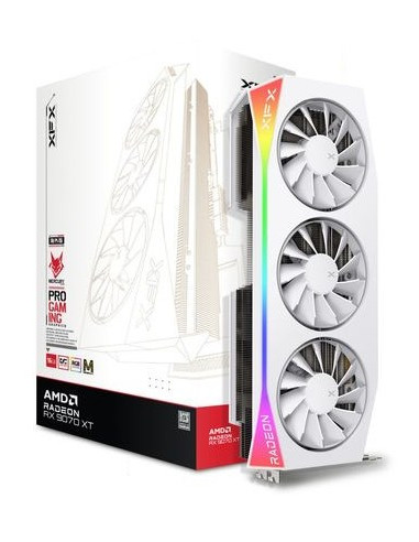 Karta Graficzna Xfx Rx 9070Xt Mercury Magnetic Air Rgb Gaming 16 Gb Oc Biały Detaliczny - 16,384 Mb - Gddr6