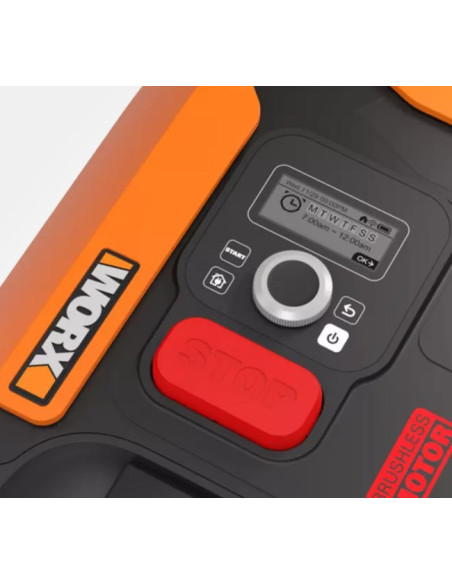 Worx Wr167E Kosiarka Kosiarka Robot Bateria Czarny, Pomarańczowy