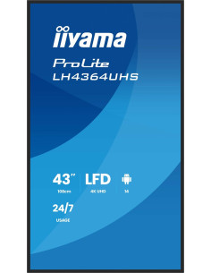 Płaski Ekran Iiyama Lh4364Uhs-B1Ag 43 Cale Lcd Uhd - 109,2 Cm 2