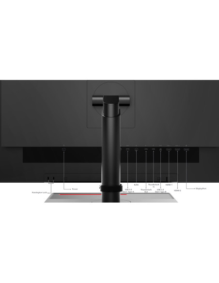 Lenovo Thinkvision P27U-20 Monitor Komputerowy 68,6 Cm (27") 3840 X 2160 Px 4K Ultra Hd Led Czarny