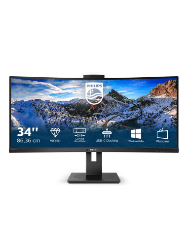 Philips P Line 346P1Crh/00 Led Display 86,4 Cm (34") 3440 X 1440 Px Ultrawide Quad Hd Czarny