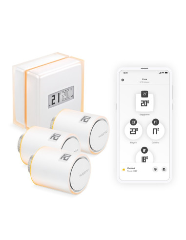 Zestaw: Termostat + 3 Zawory Netatmo Nbu-Nth-Nav