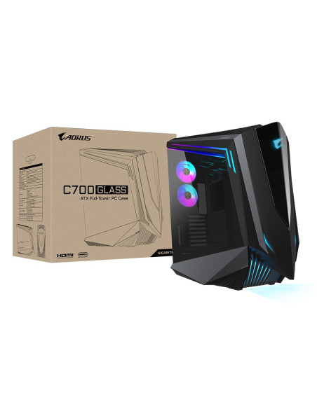 Obudowa Gigabyte Aorus C700 Glass Atx Fulltower Black Z Oknem Bez Zasilacza