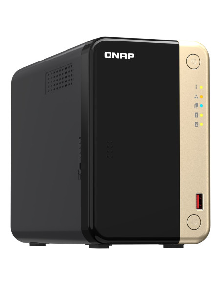 Qnap Ts-264-8G, Tower, 2 X 2.5"/3.5" Sata, Intel Celeron N5105/N5095 4C/4T, 8 Gb Ddr4 Onboard Not Expandable, 2 X 2.5Gbe, Option