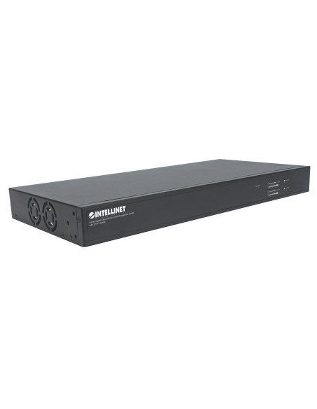 Intellinet 561433 Łącza Sieciowe Zarządzany Gigabit Ethernet (10/100/1000) Obsługa Poe Czarny