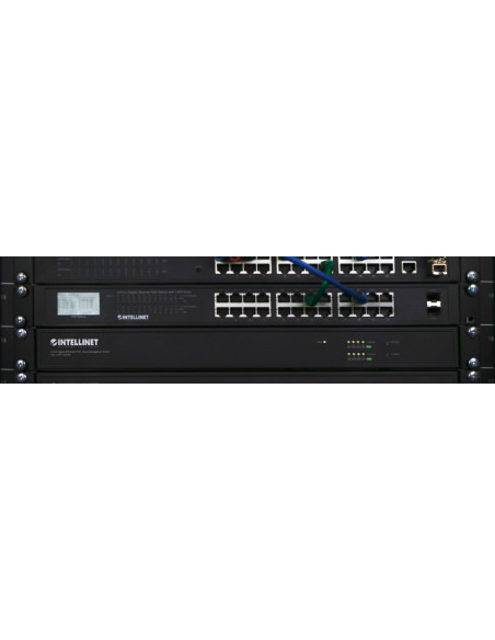 Intellinet 561433 Łącza Sieciowe Zarządzany Gigabit Ethernet (10/100/1000) Obsługa Poe Czarny