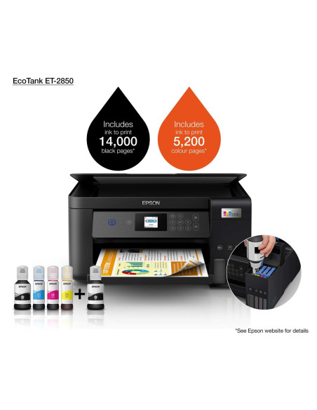 Drukarka Epson Ecotank Et-2850 3W1-Tintenstrahl A4 Wifi/Wlan Duplex