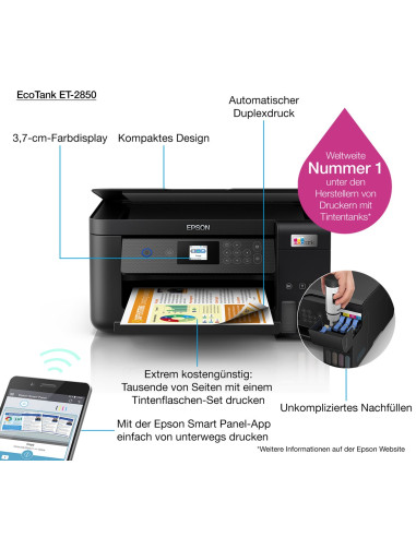 Drukarka Epson Ecotank Et-2850 3W1-Tintenstrahl A4 Wifi/Wlan Duplex