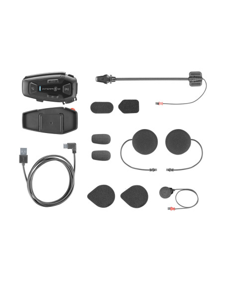 Intercom Motocyklowy Interphone U-Com 8R, Komplet Na 1 Kask