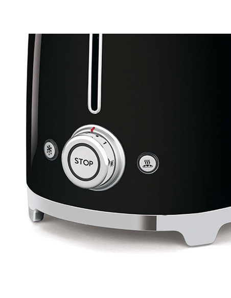 Toster Smeg Tsf02Bleu Czarny 4 Kromek, Metalowa Obudowa