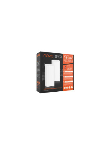 Tenda Ex12 Dual-Band (2.4 Ghz/5 Ghz) System Wi-Fi 6 Ax3000 (2-Pak) Biały