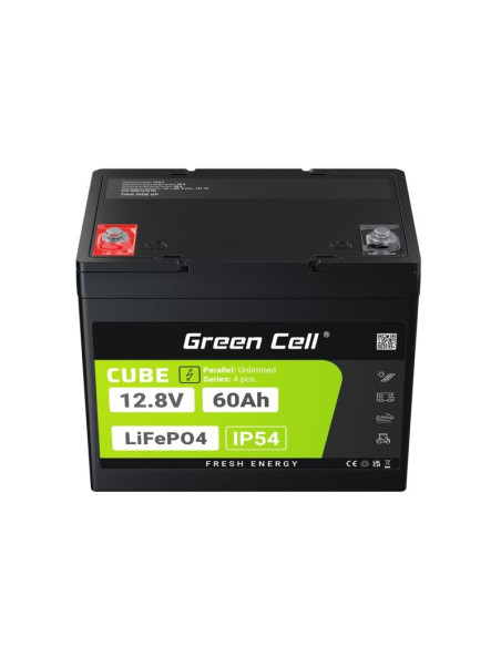 Green Cell Akumulator Lifepo4 Cube 60Ah 12V/12.8V 768Wh Lfpgc12V60Ah