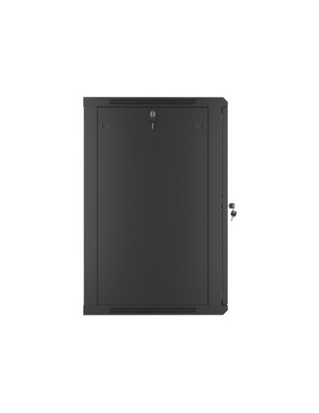 Lanberg Szafa Instalacyjna Wisząca 19'' 18U 600X600Mm Czarna (Drzwi Szklane)