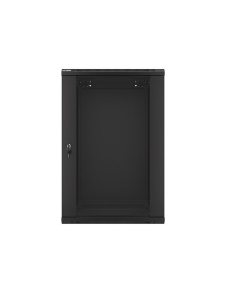 Lanberg Szafa Instalacyjna Wisząca 19'' 18U 600X600Mm Czarna (Drzwi Szklane)