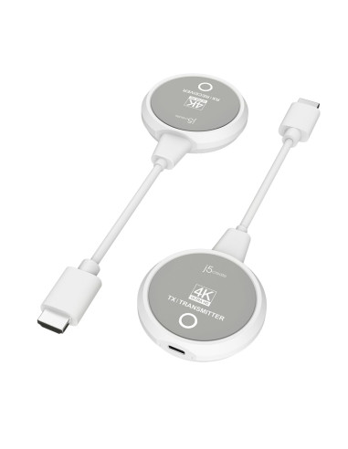 Nadajnik I Odbiornik Audio/Video Bezprzewodowy J5Create Screencast 4K Wireless Display Hdmi Extender   Kolor Biały Jvaw75-N