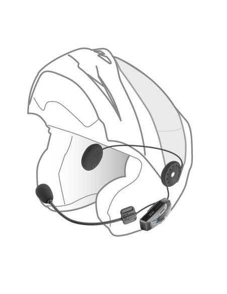 Intercom Motocyklowy Interphone U-Com 6R, Komplet Na 1 Kask