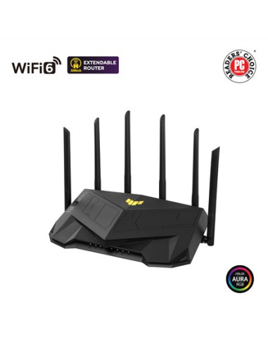 Asus Tuf Gaming Ax6000 (Tuf-Ax6000) Router Bezprzewodowy Gigabit Ethernet Dual-Band (2.4 Ghz/5 Ghz) Czarny
