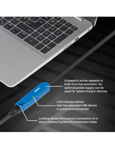 Lindy 43157 Kabel Usb Usb 3.2 Gen 1 (3.1 Gen 1) 10 M Usb A Czarny