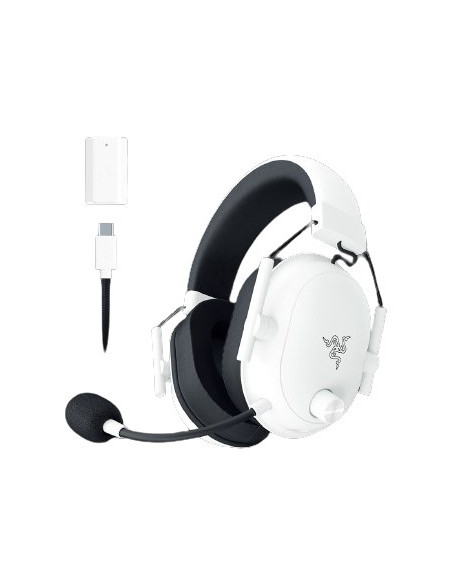 Razer Blackshark V2 Hyperspeed Zestaw Słuchawkowy Przewodowy I Bezprzewodowy Opaska Na Głowę Gaming Usb Typu-A Bluetooth Biały