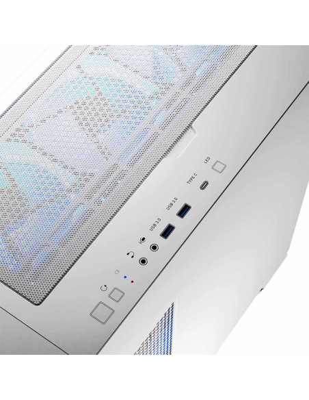 Modecom Obudowa Horizon Argb Flow Midi Usb Type -C Biała
