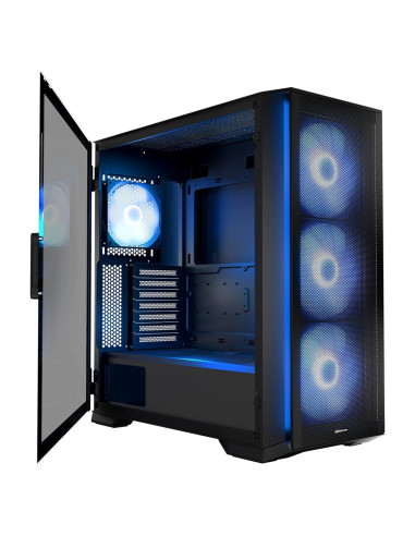 Modecom Obudowa Horizon Argb Flow Midi Usb Type -C Czarna