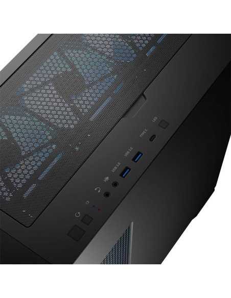 Modecom Obudowa Horizon Argb Flow Midi Usb Type -C Czarna