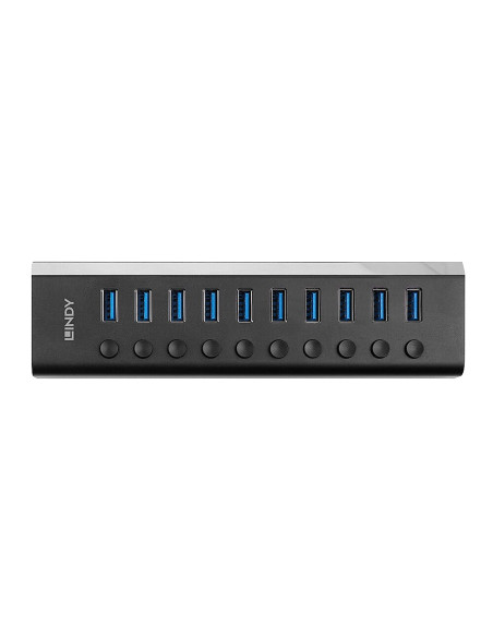 Lindy 43370 Huby I Koncentratory Usb 3.2 Gen 1 (3.1 Gen 1) Type-B 5000 Mbit/S Czarny