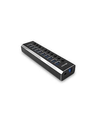Lindy 43370 Huby I Koncentratory Usb 3.2 Gen 1 (3.1 Gen 1) Type-B 5000 Mbit/S Czarny